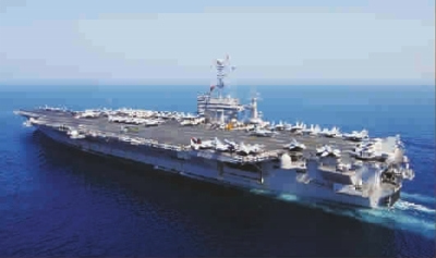 美国海军“约翰·斯坦尼斯”号(CVN-74)尼米兹级核动力航母(资料图) 美国海军“约翰·斯坦尼斯”号(CVN-74)尼米兹级核动力航母(资料图)